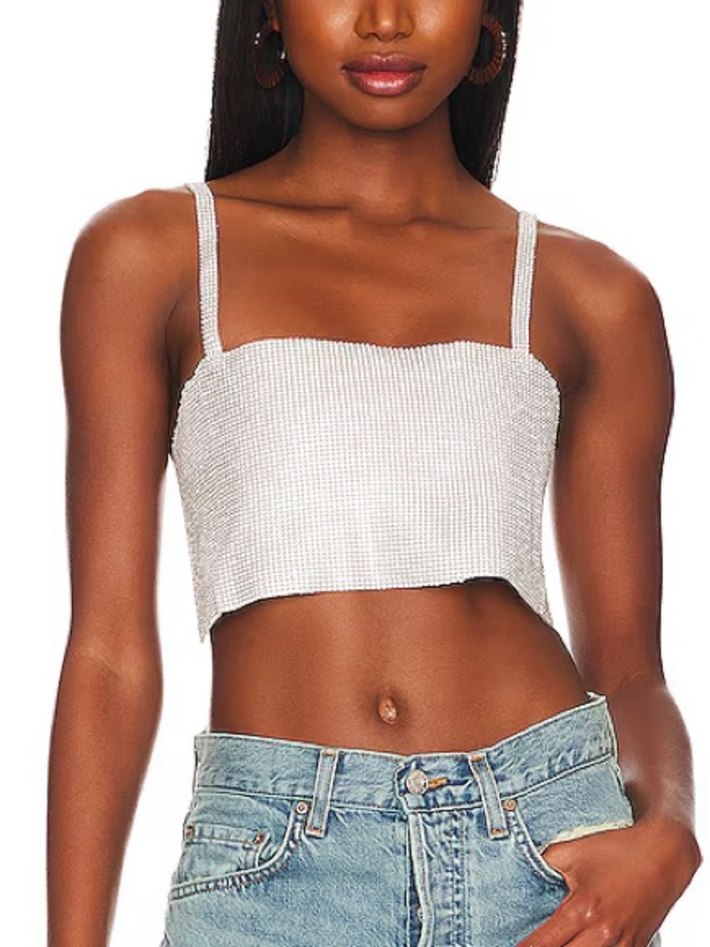 OW Collection Gloria Top in Silver Fox Size M